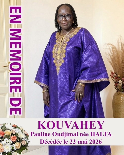Avis de décès: KOUVAHEY Pauline Oudjimal née HALTA, « Dite Maman Tchadienne »: Voici le programme des obsèques